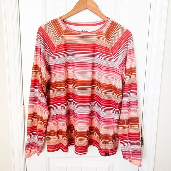 L.L. Bean Athletic Long Sleeve Top Size Large - Picture 1 of 2